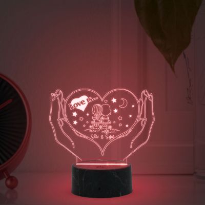 Couple Night Lamp With Customized Name's